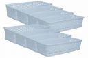 Wonder Plastic Prime Alexa 9 Multipurpose Tokri for Drawer Dividers/Storage Tokri, Set of 8 Pcs, White Color...