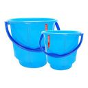 Wonder Plastic Prime Bucket Combo Set, 1 Bucket 18 LTR & 1 Bucket 13 LTR Blue Color, Made in India...
