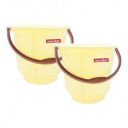 WONDER Plastic Prime Bucket Set, 2 Bucket, 5 Liters, Yellow Color, Made in India, Standard (BUC5_LT_2_Yellow_Prime)...