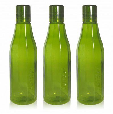 Wonder Plastic Prime Coral Fridge Bottle Set, Green Color, Set of 3 Bottles