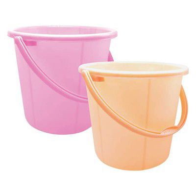 Wonder Plastic Prime Frosty Bucket Set, 2 Pc Bucket 6 Ltrs