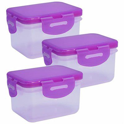 Wonder Plastic Prime Klick N Seal 101 Air Tight Container, Set of 3, 260 ml