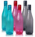 Wonder Plastic Prime Magna Fridge Bottle Set, 6 Pc Bottle, 1000 ml, Blue Grey Red Color, Made in India...