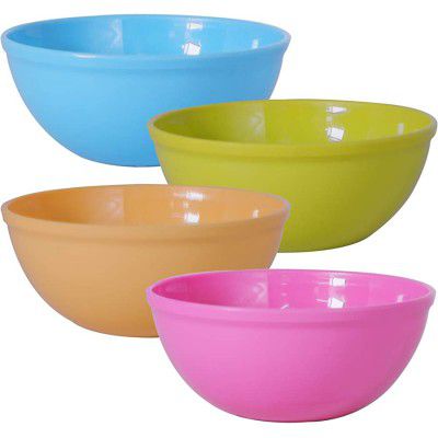 Wonder Plastic Sigma 1000 Microwave Bowl Set 4 pc Mixing Bowl 650 ml Pink Blue Yellow Green Color Made in India KBS02242