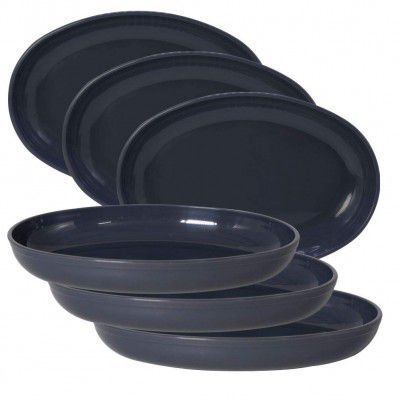 Wonder Plastic Sigma Snacker Microwave Safe Bowl Set, 6 pc 500 ml, Grey Color, Made in India, KBS03432