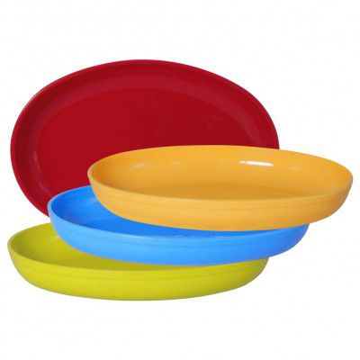 Wonder Plastic Sigma Snacker Microwave Safe Bowl Set, 4 pc 500 ml, Red Blue Yellow Green Color, Made in India, KBS02143