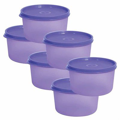 Wonder Plastic Super Fresh 400 Container Set, 6 pc Container 400 ml, Violet Color, Made In India, KBS02047
