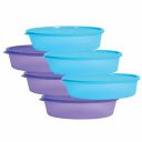 Wonder Plastic Super Fresh 450 Container Set, 6 pc Container 450 ml, 3 Violet 3 Blue Color, Made in India, KBS02110...