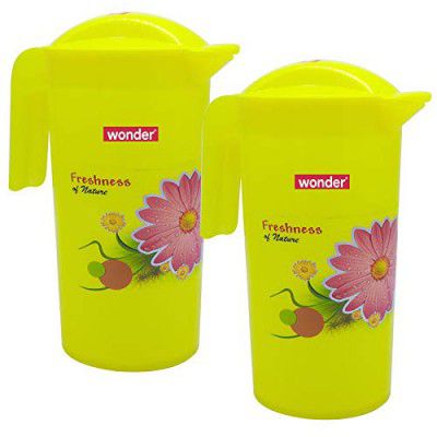 Wonder Plastic Vijay Jug Set, 2 pc jug 2 LTR, Green Color, Made in India, KBS01180