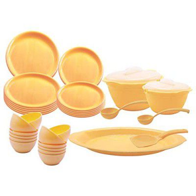 Wonder Premium Unbreakable Plastic Round Dinner Set
