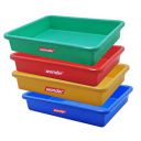 Wonder Prime Plastic Exel Small Ractangular Multipurpose Organising & Storage Tray Set, 4 pc Set, Red Yellow Blue Green Color, Made in India, KBS01832...