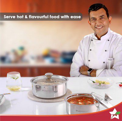 Wonderchef Austin Serving Casserole with Lid - Set of 2