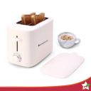 Wonderchef Bellagio 2-Slice Pop-up Toaster with Lid Cover | 800 Watt | 2 Bread Slice | 7- Level Browning Controls|Wide Bread Slots| Auto Shut Off | Easy to Clean| White| 2 Year Warranty...