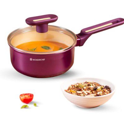 Wonderchef Bellagio Sauce Pan | 16 cm | 1.4 L | Non-Stick Ceramic Coating | Non-Toxic | 2 Years Warranty