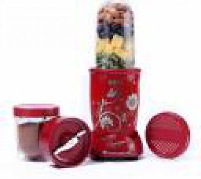 WONDERCHEF BOLT 600 W Juicer Mixer Grinder (Nutri-blend | 2 Jars | With Sipper Lid | Red)
