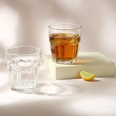 Wonderchef Bormioli Whisky Rockbar Dof Tumbler 390 ml, Set of 6