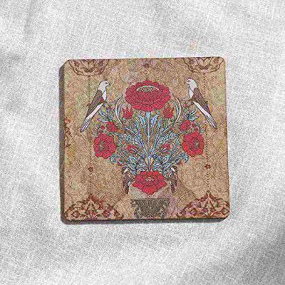 Wonderchef Casablanca Damask Motif Coaster -Set of 6