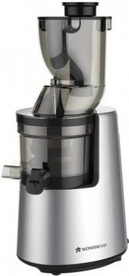 WONDERCHEF Cold Press Juicer V6 - Full Fruit Cold press 200 W Juicer (2 Jars Black and Silver)