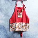 Wonderchef Como Apron with Floral Print - Red...