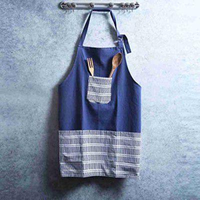 Wonderchef Como Apron With Pockets - Blue