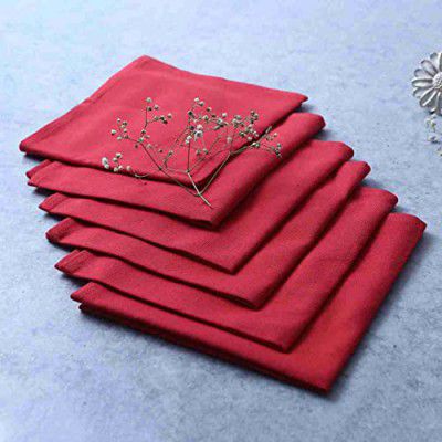 Wonderchef Como Napkins - Red, Set of 6