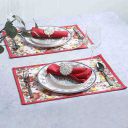 Wonderchef Como Table Mats with Floral Prints - Red, Set of 6...