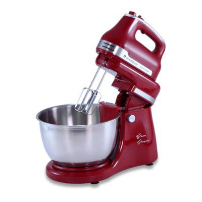 Wonderchef Crimson Revo Stand Mixer and Beater with 5 Speed Settings|300 Watt Powerful Copper Motor| 2 Year Warranty| Red
