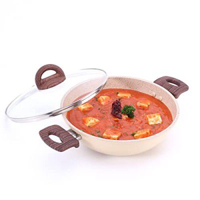 Wonderchef Duralife Die-cast 24 cm Kadhai with lid 2 Year Warranty