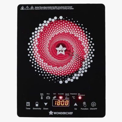 Wonderchef Easy Cook Hot Plate Infrared Cooktop with Feather Touch Control & 6 Power Settings| 2200 Watt Induction Cooktop | 1 Year Warranty