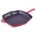 Wonderchef Ferro Cast-Iron 29.5 cm Grill Pan, 2.6L, 4.5 mm, Majolica Red...
