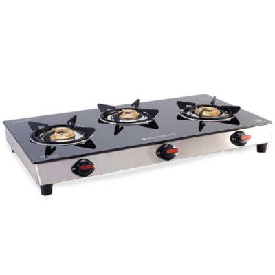 Wonderchef Galaxy 3 Burner Cooktop BIS Approved 6mm Toughened Glass Top 