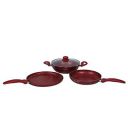 Wonderchef Garnet Non-Stick Cookware Set of 4 | Pure Grade Aluminium | PFOA Free | 2 Year Warranty...
