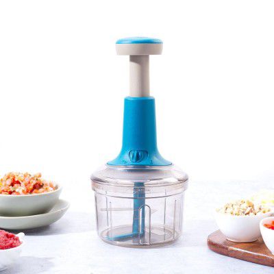 Wonderchef Glory Push Chopper 800 ml | 3 Stainless Steel Blade 