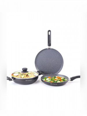 Wonderchef Grey Induction Base Aluminium Cookware Set
