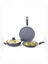 Wonderchef Grey Induction Base Aluminium Cookware Set...