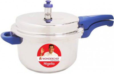 WONDERCHEF Nigella Blue 5 L Induction Bottom Pressure Cooker (Stainless Steel)