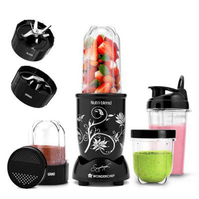 Wonderchef Nutri-blend 500W Mixer Grinder, 22000 RPM Motor, Smoothie Maker
