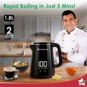 Wonderchef Onyx Cool-touch Digital Kettle, 1.8 L, Stainless-steel Interior, 1350W, 2-Yr Warranty...