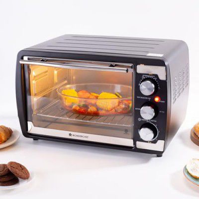 Wonderchef Oven Toaster Griller (OTG)|21 Litres|Auto-Shut Off|Heat Resistant Tempered Glass|LED Lighting|Multi-Stage Heat Selection|1400 W|Bake|Grill|Roast|Easy to Clean|2 Years Warranty