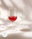 WONDERCHEF (Pack of 2) Bormioli Red Wine Glass Set Wine Glass  (420 ml, Glass, Clear)...