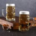 WONDERCHEF (Pack of 2) Modena Glass Beer Mug  (500 ml, Glass, Clear)...