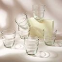 WONDERCHEF (Pack of 6) Bormioli Water Tumbler -Clear Glass Set Water/Juice Glass (305 ml, Glass, Clear)...