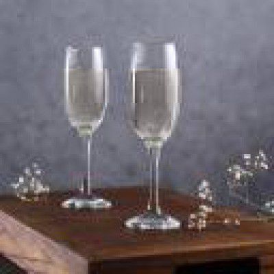 WONDERCHEF (Pack of 6) Modena Glass Champagne Glass  (190 ml, Glass, Clear)