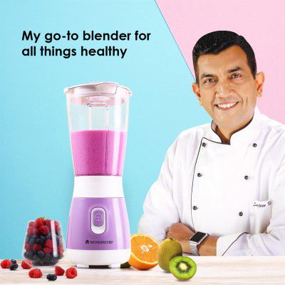 WONDERCHEF Personal Blender 250 W Juicer Mixer Grinder (Personal Blender, 250W Copper Motor, 600ml Transparent Jar, | 1 Jar | Orchid)