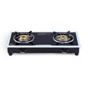 Wonderchef Platinum 2 Burner Glass Cooktop, Black 6mm Toughened Glass with 1 Year Warranty, Ergonomic Knobs, Stainless Steel Drip Tray, Manual Ignition Gas Stove...