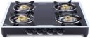 WONDERCHEF Platinum Glass Cooktop 4 Burner Glass Manual Gas Stove  (4 Burners)...