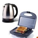 Wonderchef Prato Plus Griller (800 Watts) & Crescent Electric Kettle | 1.8 Litre Kettle Capacity...