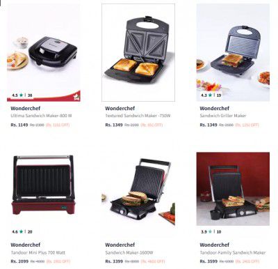 Wonderchef Sandwich Maker Starting From @1149