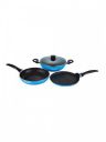 Wonderchef Set Of 3 Blue Solid Athena Cookware Sets...
