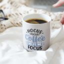 Wonderchef Sicilia Hocus Pocus Coffee Helps me Focus Grey Mug 1 Piece...